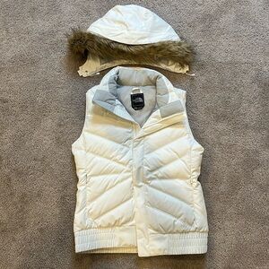 North Face vest with attachable hood